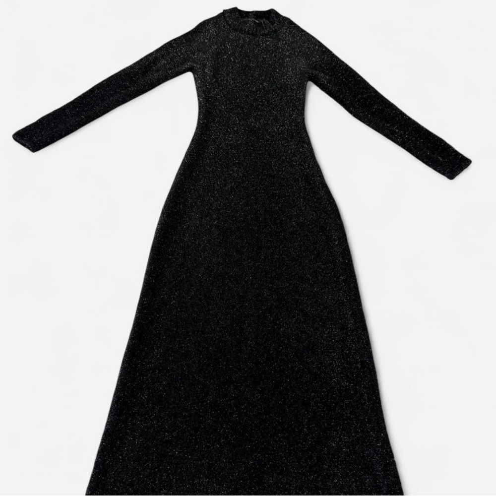 Zara Black Long Sleeve Sheath Dress